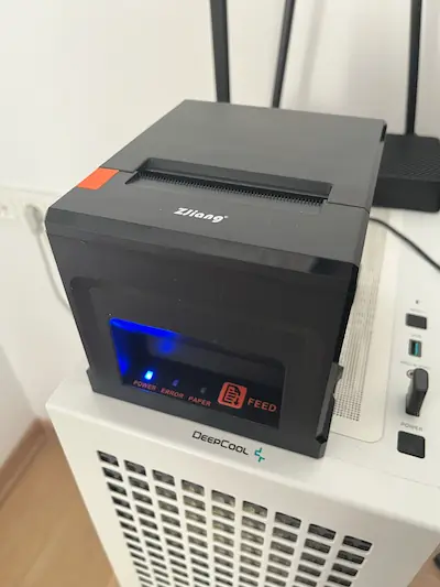 receipt printer connected to atspool